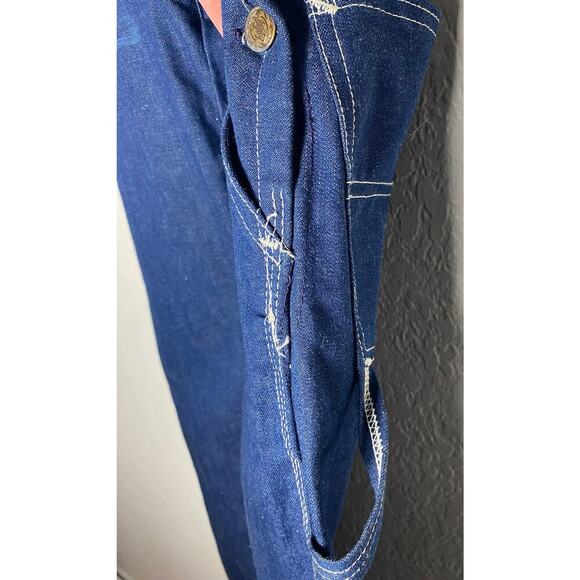 Rare Vintage NWT Dillo Women's Carpenter Blue Denim Jean Bib Overalls 90s Y2K 24 - Picture 7 of 16